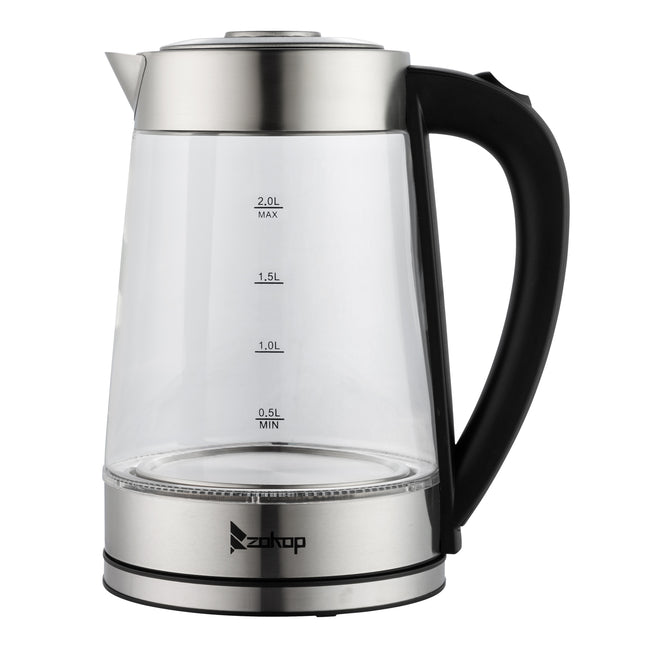 Blue Glass Electric Kettle - HD-250 220V 2000W 2L
