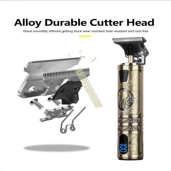 Small LCD Screen Display Professional Men Cordless Hair Clippers Beard Trimmer Cutting Machine Kit