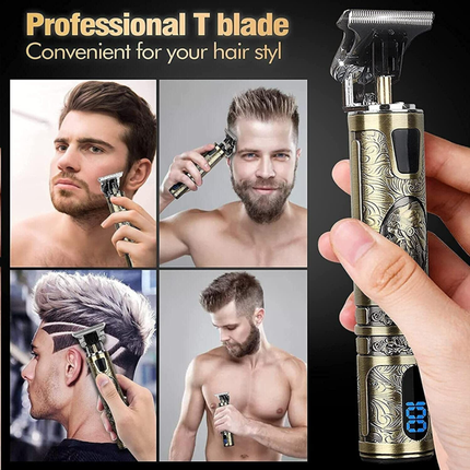 Small LCD Screen Display Professional Men Cordless Hair Clippers Beard Trimmer Cutting Machine Kit